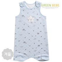 그린베베 겨울 검은별 보온 수면조끼