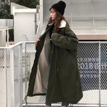 코튼 누빔 롱 코트 야상 점퍼 빅카라 여성 가을 겨울 아우터