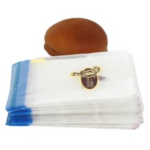 대포장 빵한개입 비닐봉투 500매 (Fresh Bread 인쇄) 13x13 접착, 500개