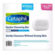 Cetaphil Gentle Cleansing Bar Value Pack 세타필 젠틀 클렌징바 비누 벨류팩 건성 민감성 127g 6개입, 1개