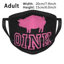 Oink Pm2.5 농장 베이컨 덴탈마스크 (핑크) 재사용, C01-Unisex, T03-Adult Black Mask