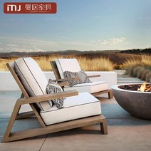 야외바베큐장 테라스 야외 소파 티크 고급 호텔 침대와 아침 식사 안뜰 발코니 등나무 의자 싱글, [08] 페달[물푸레나무], [01] 콤비네이션