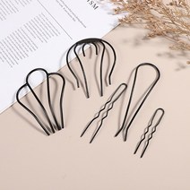 올림머리 u핀 뒤꽂이 똥머리 유핀 비녀 셀프 번헤어 장식