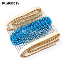 저항기 가변저항 전자 필름20PCS 1W 금속 필름 저항 1 1R 1M 2R 47R 330R 1K 4.7K 22K 2 옴, 45 390R