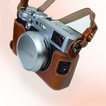후지필름 Fuji X100F 카메라 가방 가죽 케이스 스트랩, 후지X100F_블랙