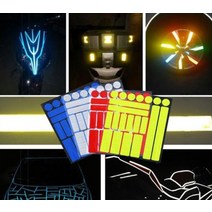 반사스티커 자전거 오토바이 사이클 경고 데칼 테이프, 화이트 BL08999