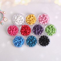 짱패브릭 인형옷부자재)(20개) 5mm 칼라콩단추, 화이트