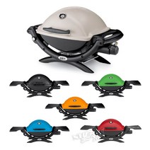 웨버 휴대용 테이블 프로판 가스 그릴 WEBER Q 1200 1-BURNER PORTABLE TABLETOP PROPANE GAS GRILL, RED