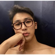 CMM 남녀공용 가벼운 크리스탈 뿔테 안경