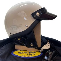 본프리 쇼티 비들 헬멧 클래식 소두핏 할리 반모 헬멧, M/L(56-58cm), 무광블랙