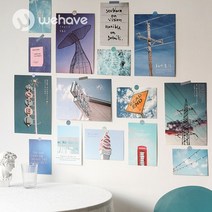WEHAVE 인테리어 컬러 테마 포토 그림 엽서 (15장 1세트) 6종 디자인, 1세트, 블루(Blue)