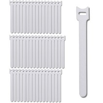 생활그린 반영구 벨크로 전선 케이블 정리 찍찍이 50p, 화이트, 1개