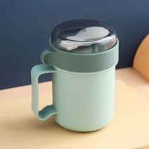 보온도시락 아이들을위한 휴대용 학교 전자 레인지 밀짚 식기류 상자 식품 저장 용기 가방, 1-그린 컵