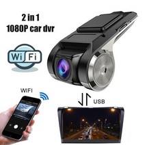 차량용 블랙박스 HD 1080P 자동차 DVR 대시 비디오 레코더 WIFI 안 드 USB 카메라 나이트 비전 루프 기록 G, 02 USB and WIFE_03 32G TF Card