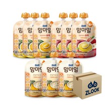 맘마밀 안심이유식 6개월 3종 3팩 (총9팩), 1세트, 혼합맛(바나나와 단호박/사과와고구마/단호박과 소고기)