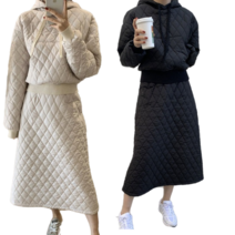 K.ONLINE SHOP여성 상하세트 경량패딩 후디티 롱스커트 패딩 누빔 원피스 하객룩 쉬폰원피스 뷔스티에원피스 트위드원피스