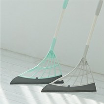 쓰리잘비 길이조절형 반려동물털제거 고무 실리콘 슈퍼빗자루, 1개, 블랙