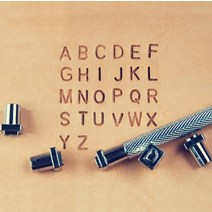 가죽공예 각인 펀치 이니셜 불박 인쇄도구 스탬프 6mm