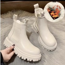키높이워커 여자 예쁜 워커부츠 새로운 가을 겨울 첼시 부츠 여성 플랫폼 브라운 블랙