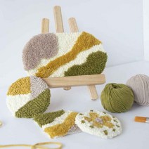 솜씨키트 펀치니들 미니 러그 티코스터 만들기 DIY 키트, 기본패키지, 펀치니들 바늘, 1개