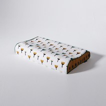 슬립스파 어린이굴곡베개 라텍스 베개 유아베개, 어린이굴곡베개+방수속커버+마리골드