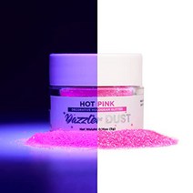 BAKELL Hot Pink Glow in the Dark Art Craft Glitter 5g Jar | DAZZLER DUST | Non-Toxic Decorating Gl, 1