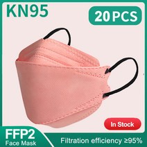 물고기 마스크 KN 마스카라 F 성인 orandi FF a k 레이어 FF 승인 얼굴 FF 호흡기 입 커버 a que, 10 20PCS Light Pink