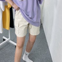 남자 데일리 카고 팬츠 밴딩 커플 5부 반바지 7컬러