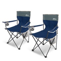 폴마운틴 필드 캠프체어세트 1+1/캠핑의자 낚시의자, 네이비
