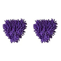 2pcs 걸레 셔닐 실 삼각형 천 ReplaceableHead 교체 마이크로 화이버 패드 주방 청소 도구 바닥을 청소하기, 03 plum