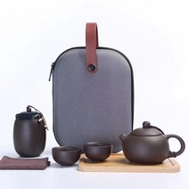 휴대용 찻잔세트 자사호 다기세트 여행 요 선물용 다기, 자사 세트, 23*15*6cm