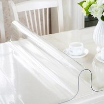 부드러운 유리 식탁보 PVC 테이블 천 투명매트 내유 방수 홈 주방 식탁 커버 테이블 약 10mm, Clear+70x90cm+Russian Federati