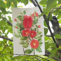 동백꽃팝업 /동백꽃팝업카드 /키트 /팝업북만들기 DIY 홈스쿨 홈미술 힐링미술 단체미술 미술교육 그림책활동 독후활동 북아트
