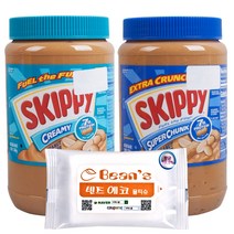 SKIPPY 스키피 대용량 땅콩버터 1.36kg + 빈즈물티슈10매입, 크리미 1.36kg 1개