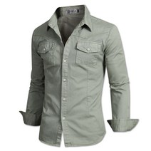 제이붐 남성용 그리드 워싱 청남방 데님셔츠 DS26