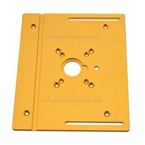 알루미늄 라우터 테이블 삽입 플레이트 W/마이터 게이지 목공 벤치 톱 다기능 트리머 조각 기계, [02] set2, 02 set2