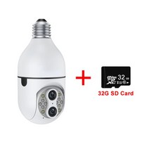 360카메라 360도 VR CCTV 3D 촬영 PEGATAH-1080P Wifi 감시 ip 카메라 야간 투시경 풀 컬러 자동 추적 방수 야외 듀얼 렌즈 PTZ 카메라, 02 Camera Add 32G