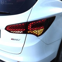 JS automotive 싼타페DM 더프라임 튜닝 헤드램프 라이트 벌집 타공 펜타곤 스티커 몰딩 실외 카악세사리 시트지 용품, 단일상품(대)