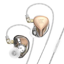 가수인이어 kz-zex pro 스포츠 헤드폰 3 in 1 이어폰, 마이크 로즈 골드, 협력사