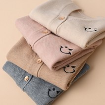 몰리앤씨 키즈 환절기 스마일 니트가디건