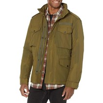 Superdry 남성용 뉴 밀리터리 M-65 재킷 카키 리버스 카모 Small