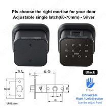 얼굴인식 도어락 코콤 대구 TANK shp-p71 shp-dp940 Z50 SmarDeer 스마트 잠금 와이파이 지문 잠금 나무 문, 02 Black TTlock