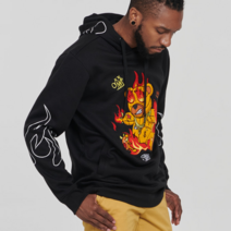 무니크영 H1164 무니크영 베어 온 파이어 후드 티셔츠