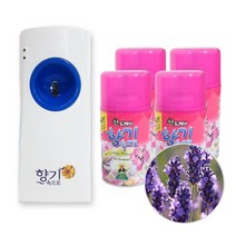산도깨비 향기속으로 자동분사기 일반형 1P + 라벤더향 290ml 4P, 4개