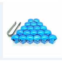 자동차 스타일링 20pcs 범용 방청 17 19 21mm abs 자동차 부품 트림 타이어 휠 너트 나사 볼트 보호 커버 캡, 푸른, 19mm