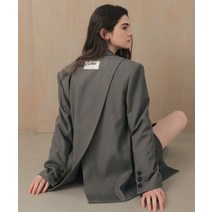 [4월 17일 배송] CITY BREEZE 루즈핏 사선 절개 싱글 자켓_GREY
