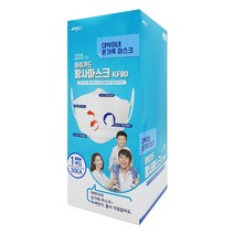 아텍스 하이가드 귀편한 황사 방역 국산 미세먼지 온가족 보건용 마스크 KF80 대형 30매