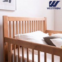 웨스트프롬 고무나무 원목 가드 침대 SS 슈퍼싱글(하단 서랍장 별도 구매), 내추럴 뮤뮤, 프레임+텐더 리버(하이필로우탑)(서랍미포함)