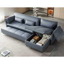 거실 패브릭 소파 침대 수납 가구 세척가능, (블루)2.99m오른쪽 2인+좌측1인