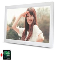 전자액자 디지털액자 스마트액자홀더 및 리모컨 포함 LED 와이드 스크린 서스펜션 디지털 포토 프레임 15, 02 white and 8gb_01 EU 플러그